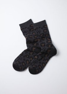 ROTOTO - Pile Leopard Crew Socks 