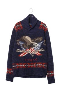 POLO RALPH LAUREN - Eagle Shawl Sweater -