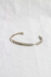 Indian Jewelry - Silver Rope Design Bangle -