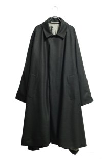HAVERSACK - Compressed Wool Jersey Raglan Bal Collar Coat 