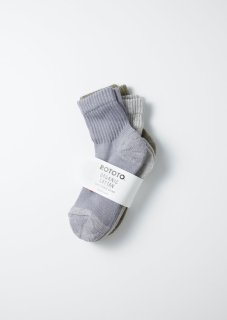 ROTOTO - Organic Daily 3 Pack Mini Crew Socks 