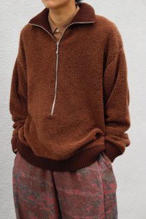 HAVERSACK - Wool Pile Half Zip Sweater 