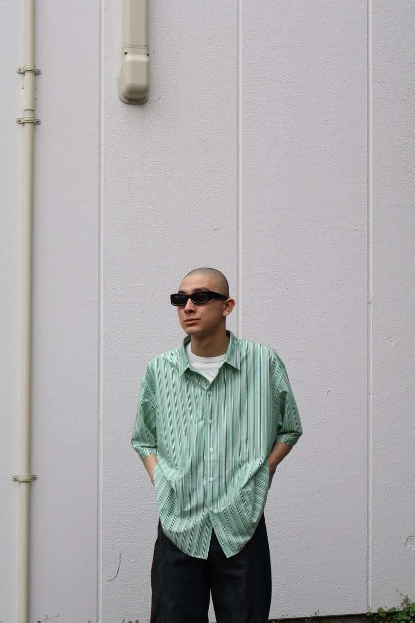 KANEMASA PHIL 46GAtmosphere Shirt カーキS KANEMASA PHIL / 46G Atmosphere Stripe S/S Shirt KHAKI
