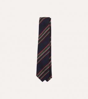 Drake's  - Stripe Grenadine Silk Tie 