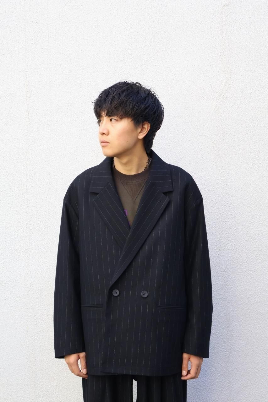 KANEMASA PHIL. - 36G Wool Stripe Double Jacket -