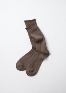 ROTOTO - Linen Cotton Ribbed Crew Socks 