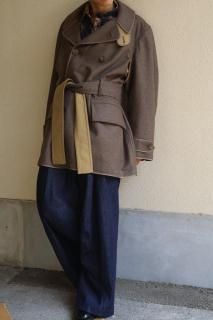i'm here : - With Piping : Light Melton Mackinaw Coat 