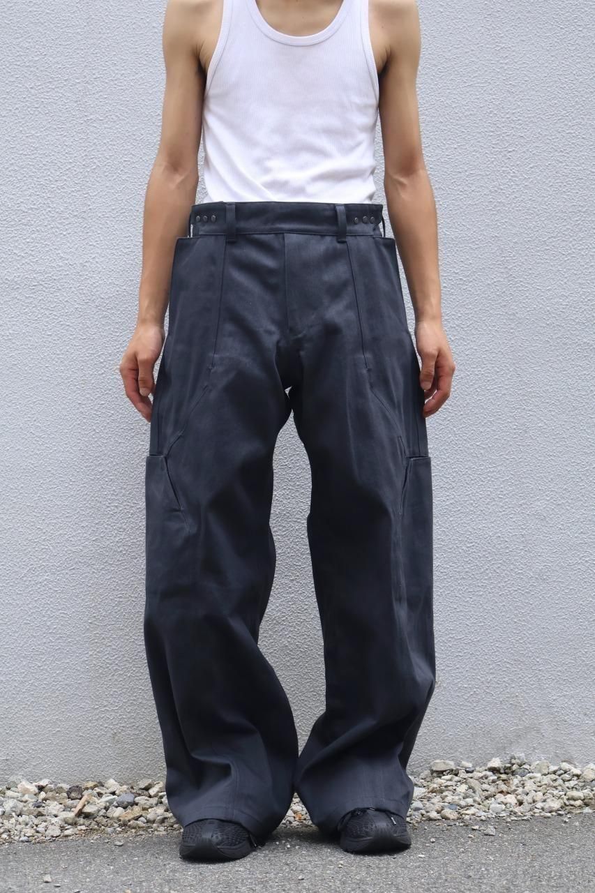 パンツ OPPOSE DUALITY 8POCKET PANEL TROUSERS OPPOSE DUALITY 8POCKET PANEL WIDE DENIM TROUSERS (BLACK GREY