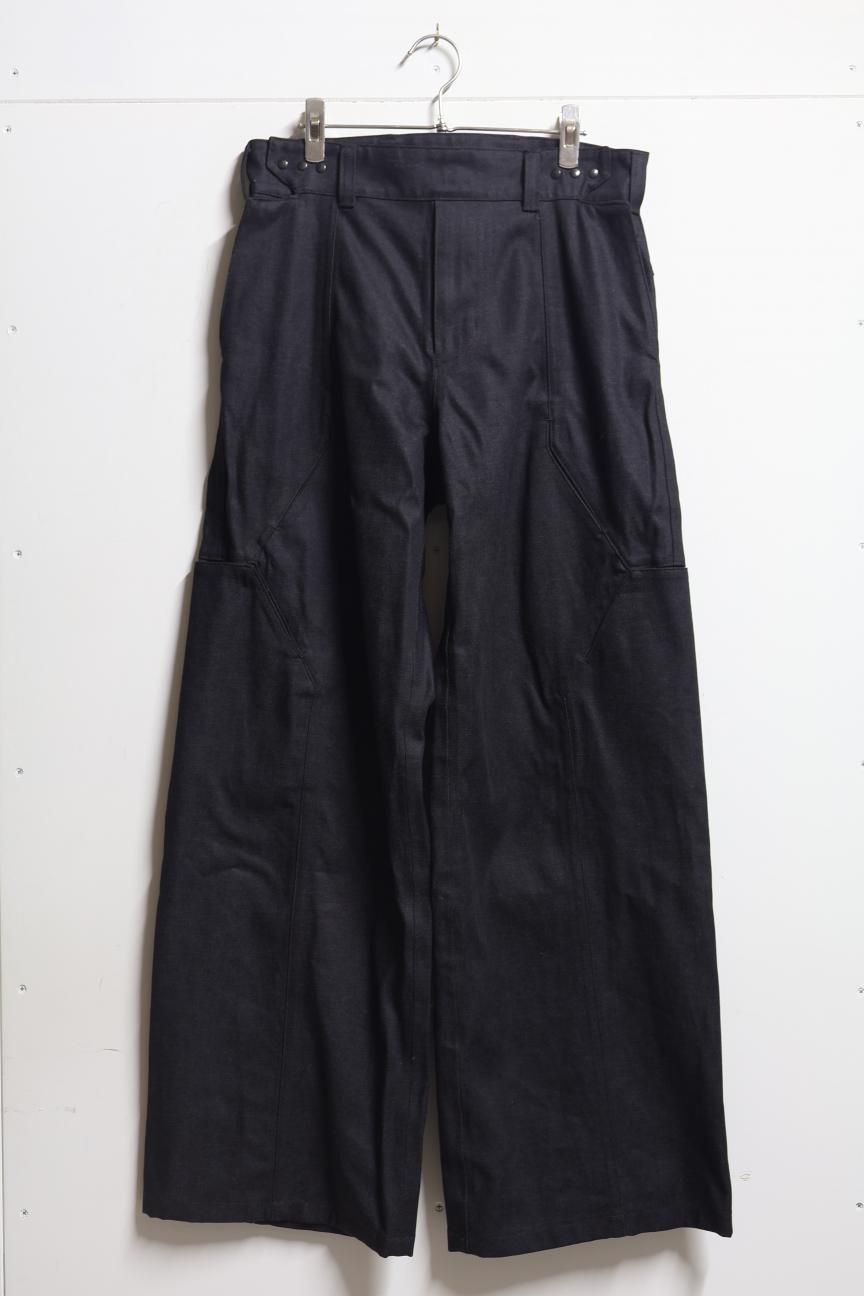 パンツ OPPOSE DUALITY 8POCKET PANEL TROUSERS OPPOSE DUALITY 8POCKET PANEL WIDE DENIM TROUSERS (BLACK GREY