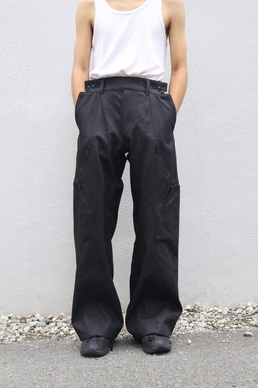 OPPOSE DUALITY - 8 Pocket Panel Wide Denim Trousers 