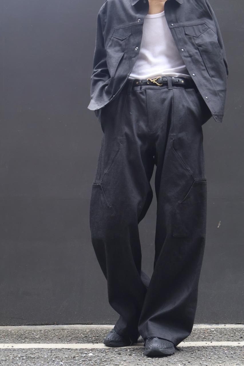 OPPOSE DUALITY - 8 Pocket Panel Wide Denim Trousers 
