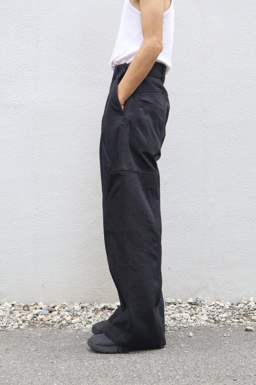パンツ OPPOSE DUALITY 8POCKET PANEL TROUSERS OPPOSE DUALITY 8POCKET PANEL WIDE DENIM TROUSERS (BLACK GREY