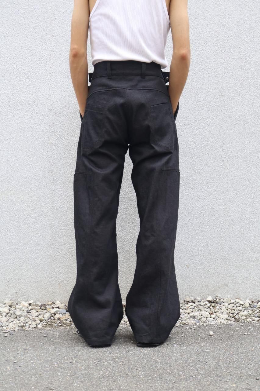 パンツ OPPOSE DUALITY 8POCKET PANEL TROUSERS OPPOSE DUALITY 8POCKET PANEL WIDE DENIM TROUSERS (BLACK GREY