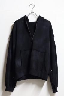 PASTOR NOVA - Frayed Half Zip Hoodie-Used  