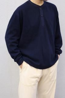 SEABEES - Knit & Sewn Henley Neck L/S 