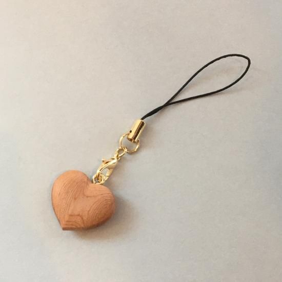 ハートにゃんこストラップ（シマグレー）