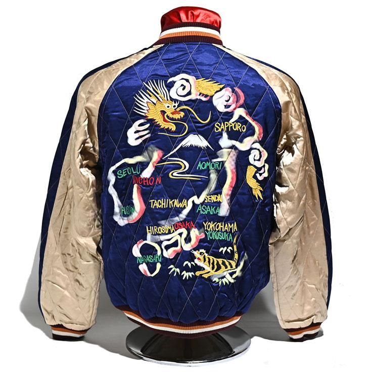 HOUSTON ヒューストン RAYON レーヨンスカジャン 背面地図 HOUSTON ヒューストン RAYON レーヨンスカジャン 背面地図