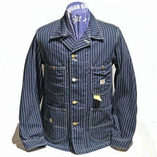 SUGAR CANE 9oz WABASH STRIPE WORK COAT(SC14372-421A)