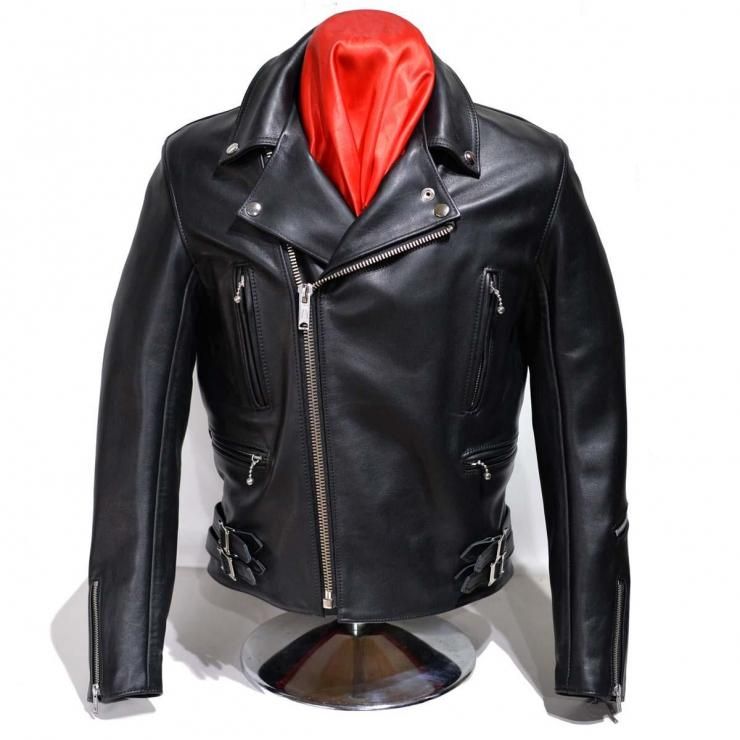 666 LEATHER WEAR UK Style STEERHIFR SIDE BELT RIDERS JACKET/REGULAR FIT 
