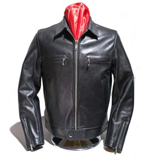 666 LEATHER WEAR Single Riders With Collar Jacket / STEERHIDE  