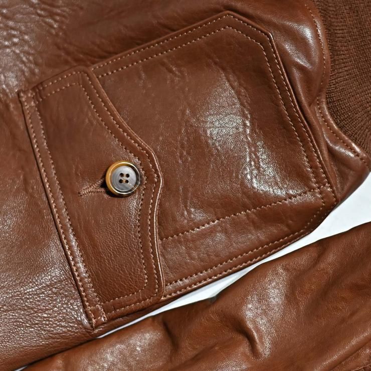 9B37827 Alex&CO アレックス レザー ジャケット イタリア製 アヴィレックス レザーフライトジャケット 80-90s G-1 メンズ