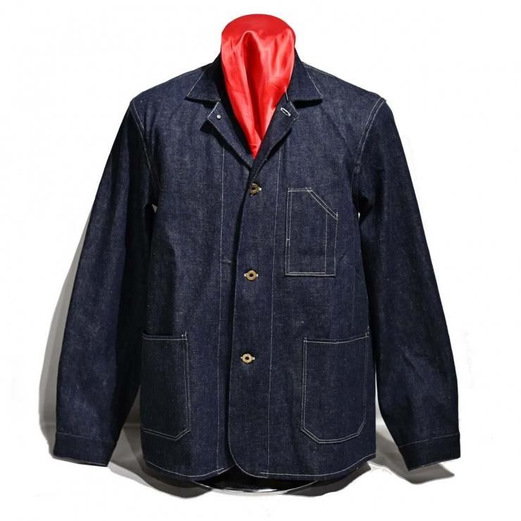 WAREHOUSE&Co. Lot 2224 1920's FREE LAND DENIM CHORE JACKET/SELVAGE INDIGO DENIM