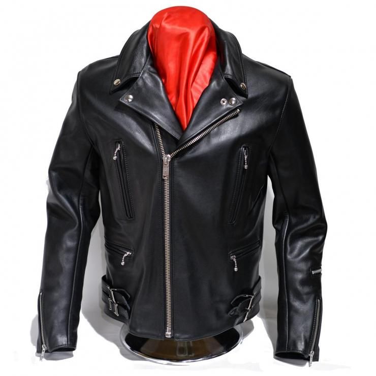 666 LEATHER WEAR UK Style STEERHIDE SIDE BELT RIDERS JACKET/TIGHT FIT 