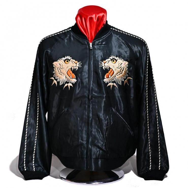 Tailor TOYOTT15790-119/Mid 1950s Style Acetate Souvenir Jacket 
