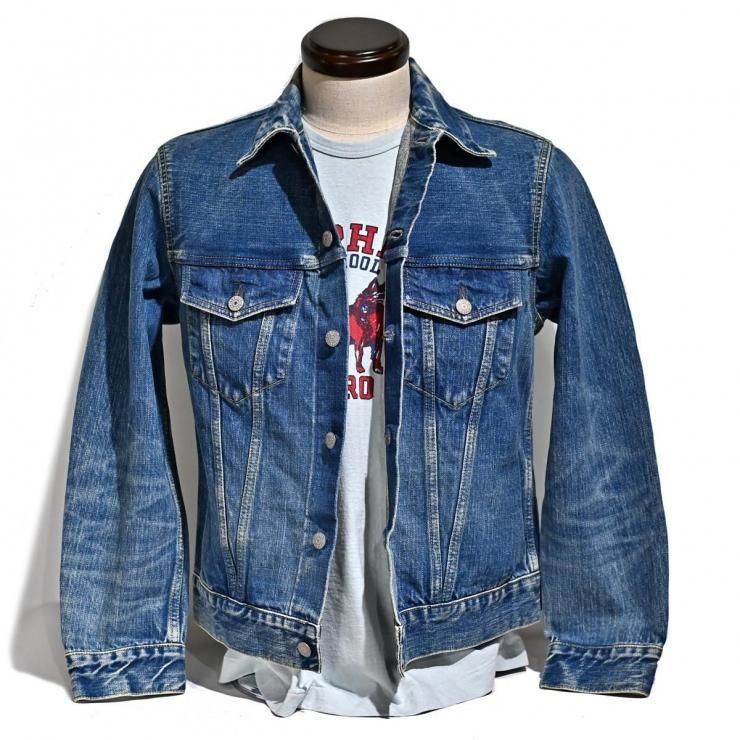 OMNIGOD 14oz.SELVAGE DENIM Used Wash 3RD TYPE JACKET/58-250A