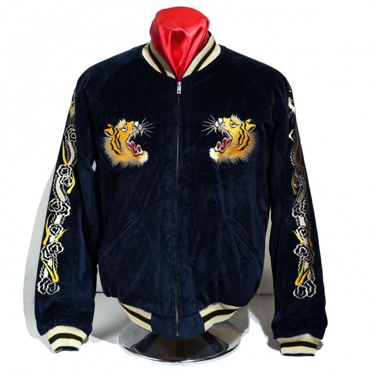 Tailor TOYOTT15792-128 / Mid 1950s Style Velveteen Souvenir Jacket 