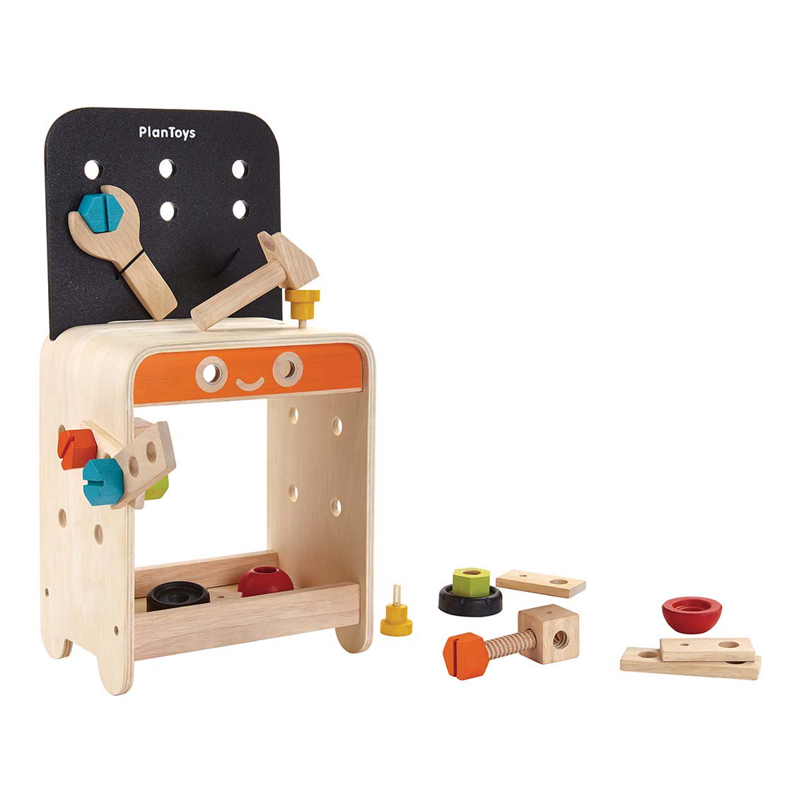 ［3歳-］木のワークベンチ〈組み立てるおもちゃ〉PLANTOYS｜3歳のおもちゃ・知育玩具通販 STUDY PARK