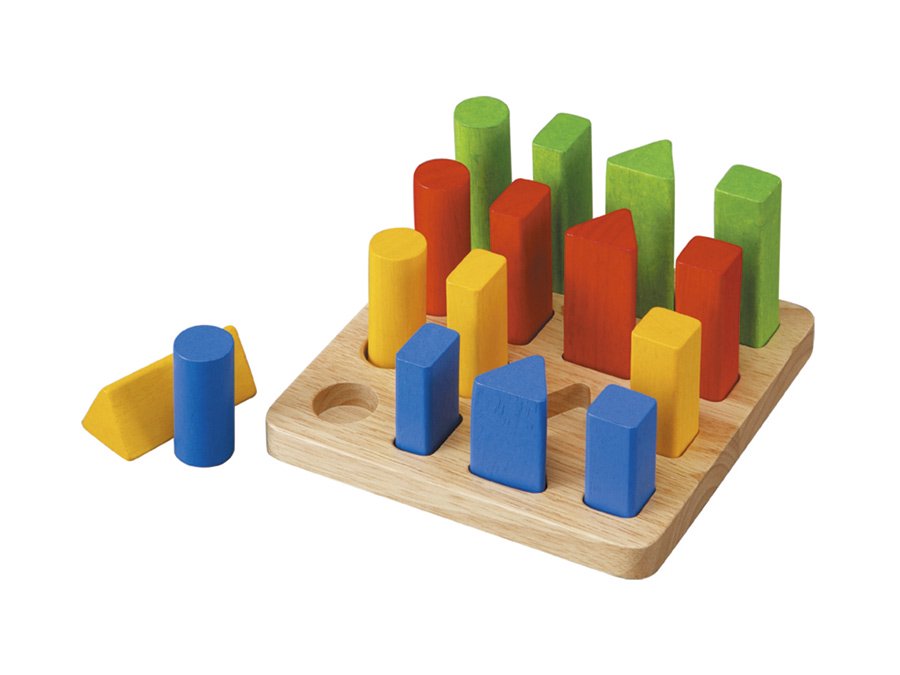 ［3歳-］幾何学ペグボード〈ペグさし〉PLANTOYS｜3歳のおもちゃ・知育玩具通販 STUDY PARK