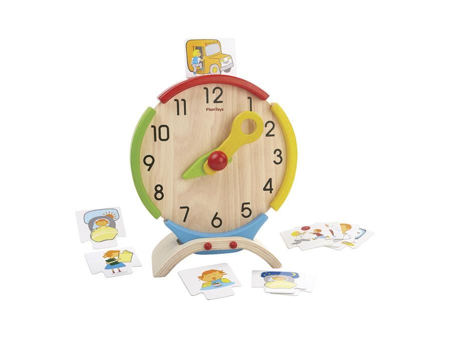 4歳-］アクティビティクロック〈時計のおもちゃ〉PLANTOYS｜3歳