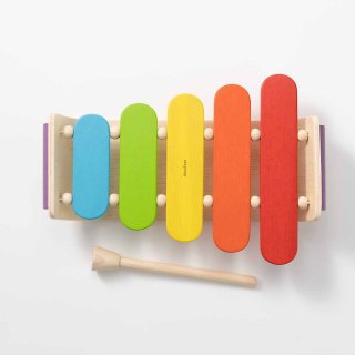 ［1歳-］オーバルシロフォン〈楽器のおもちゃ〉PLANTOYS