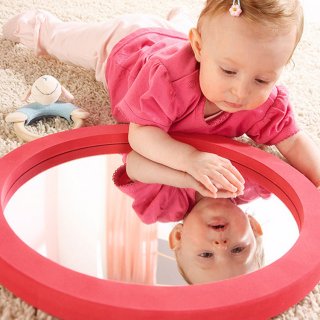 ［0歳 3ヶ月-］ラウンドミラー〈赤ちゃんの鏡〉Commotion House