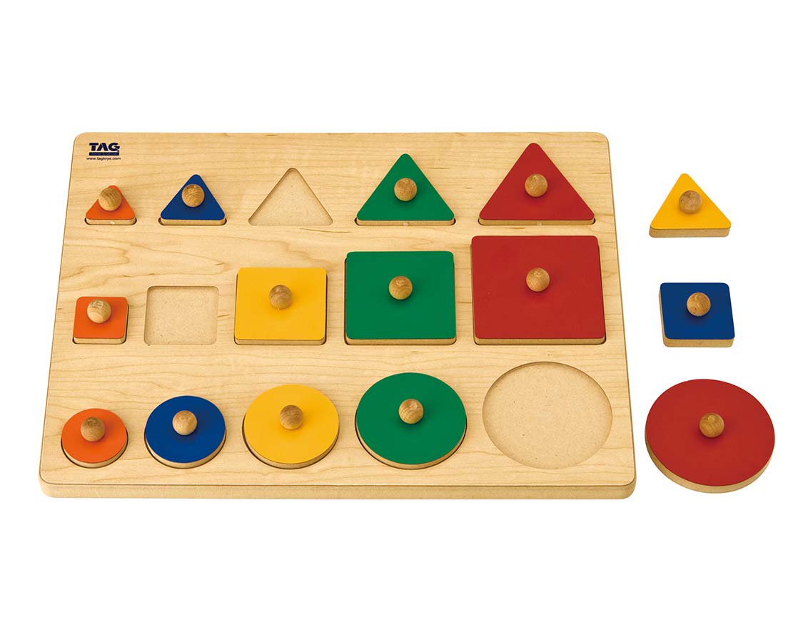 比べて理解する形のパズル 木のおもちゃ 知育玩具 Study Park