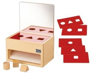 ［2歳-］鏡の付いた形の分類箱 TAG