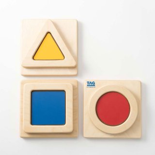 ［2歳-］色と形の触覚板 〈パズル〉TAG