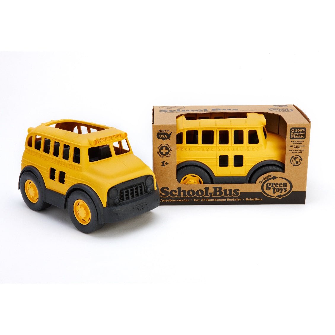 1歳-］スクールバス〈車のおもちゃ〉Green Toys｜1歳のおもちゃ・知育 