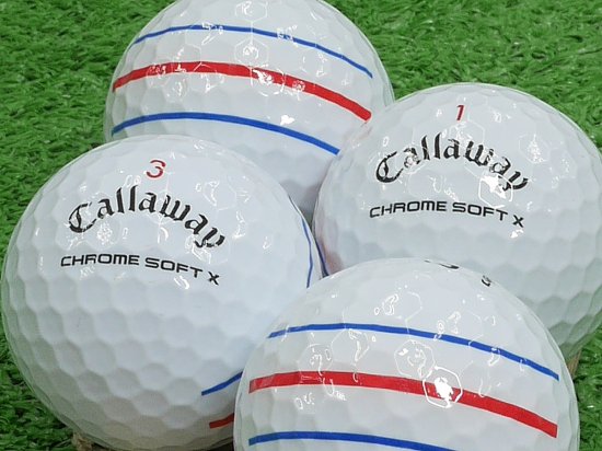 【ABランク】Callaway（キャロウェイ） CHROME SOFT X トリプルトラック ホワイト 2021年モデル 1個