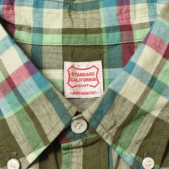 SD Madras Check Button-Down Shirt【STANDARD CALIFORNIA
