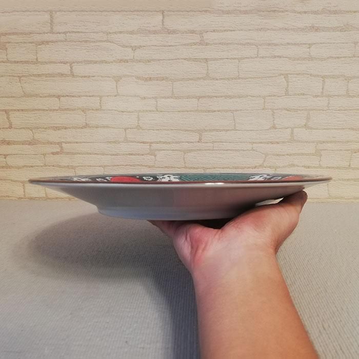 Shonzui 祥瑞 大皿 瓔珞紋 色絵