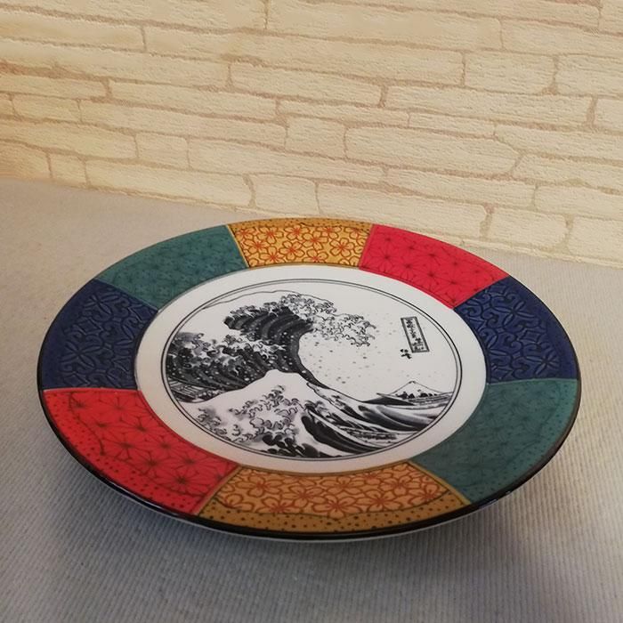 Shonzui 祥瑞 大皿 波富士 色絵