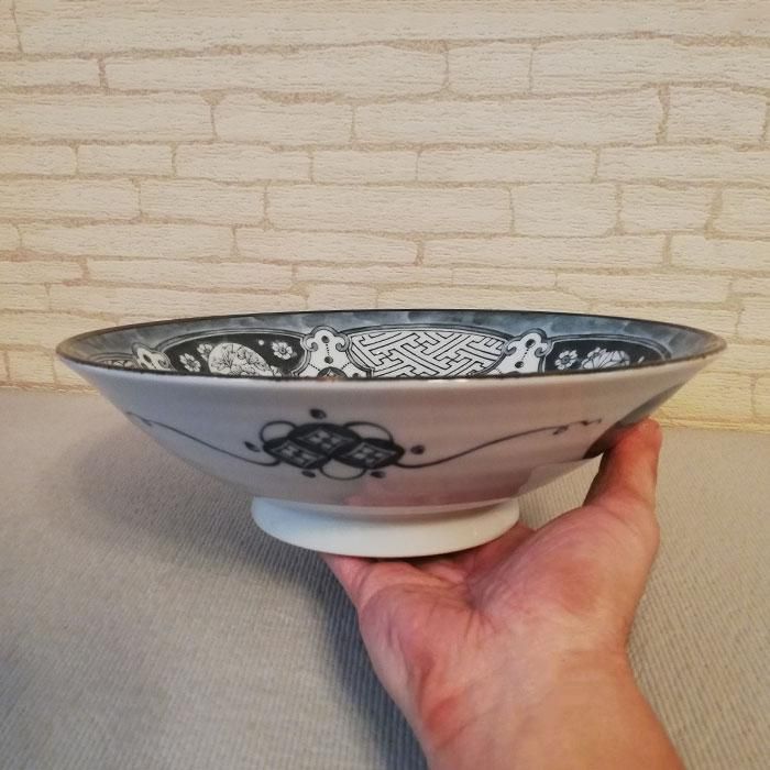 Shonzui 祥瑞 サラダめん鉢 瓔珞紋 染付