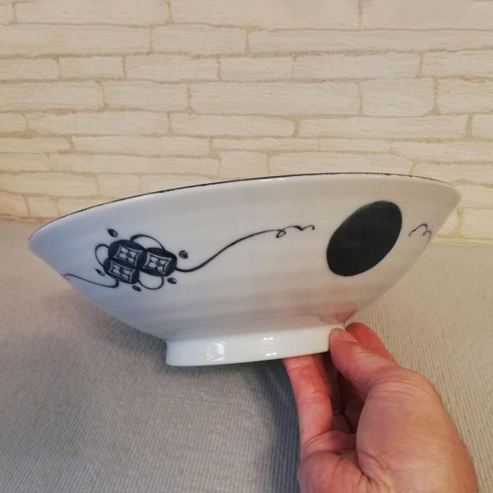 Shonzui 祥瑞 サラダめん鉢 瓔珞紋 染付