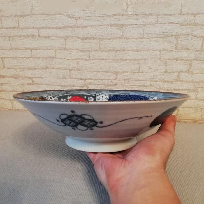 Shonzui 祥瑞 サラダめん鉢 瓔珞紋 色絵