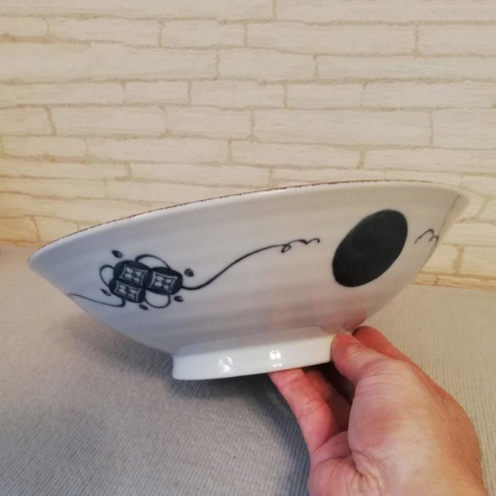 Shonzui 祥瑞 サラダめん鉢 瓔珞紋 色絵