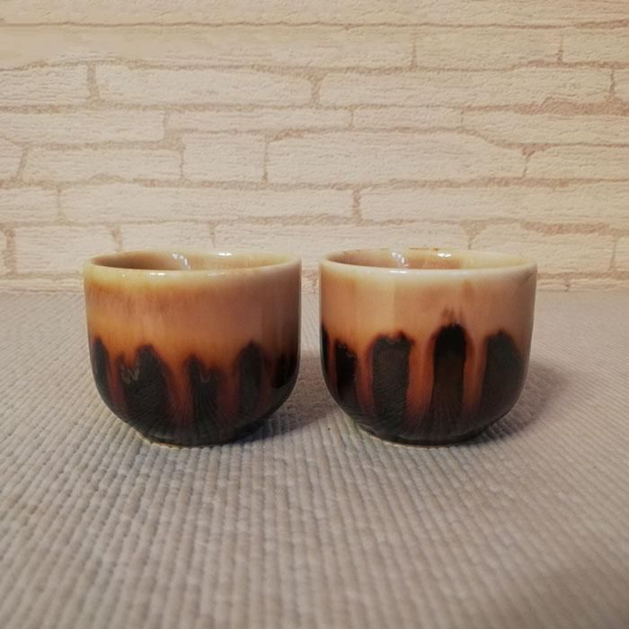 黄彩釉 酒器揃