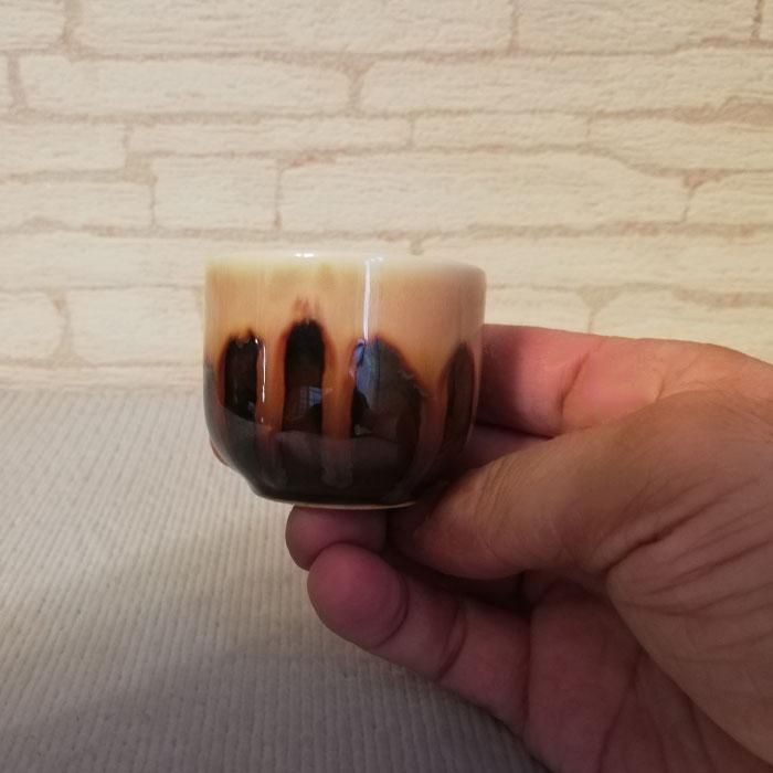 黄彩釉 酒器揃