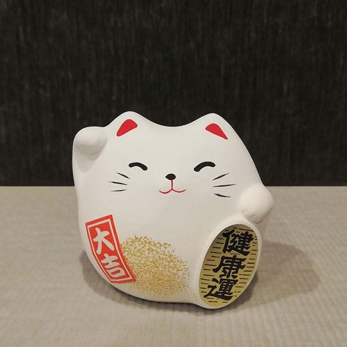 萬古焼 風水置物 招き猫 萬古焼 風水置物 招き猫